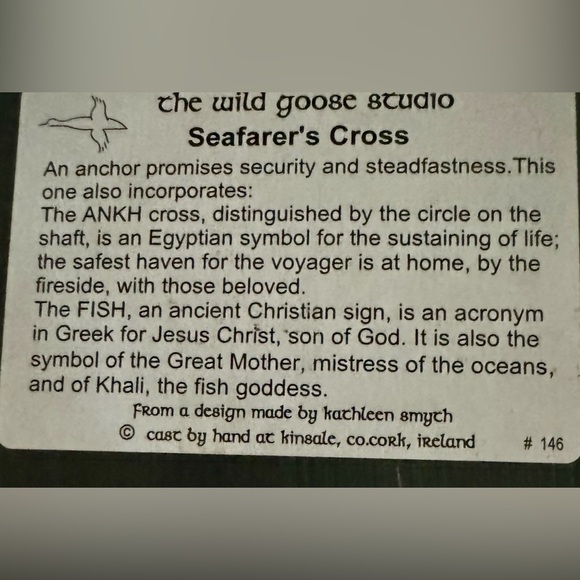 Seafarer’s Cross anchor design wall plaque
*See details below - Picture 7 of 14